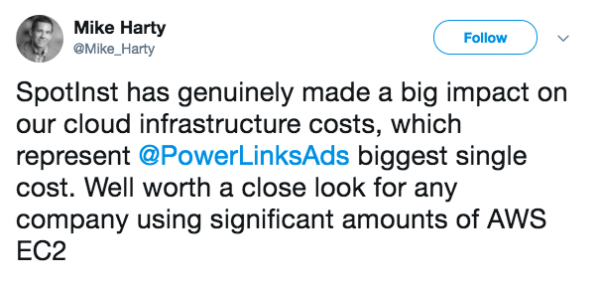 PowerLinks Spotinst上推特
