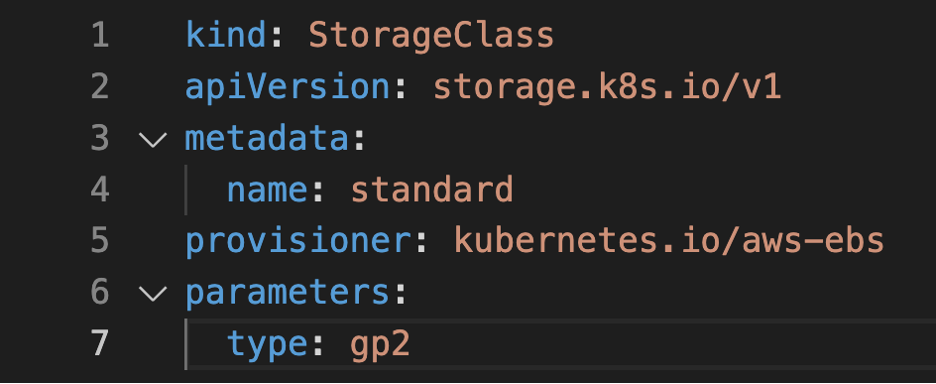 截图的海洋为Apache火花Kubernetes存储类的配置
