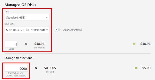 azure定价计算器计费数据管理